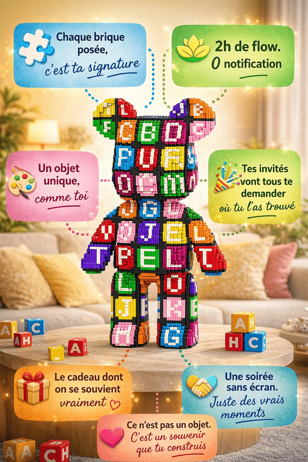 TeddyBlocks - Mon Ourson en briques à construire